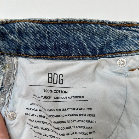 BDG Pax Distressed Patch Button Fly Urban Outfitters Jeans, Size 28 - Picture 12 of 12